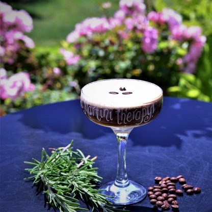 personalised espresso martini cocktail glass hand engraved with any name date and message