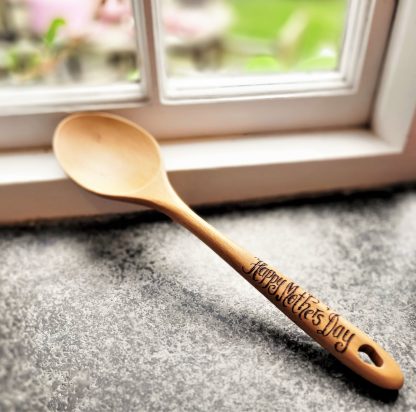 personalised wooden spoon happy mothers day or any name date or message