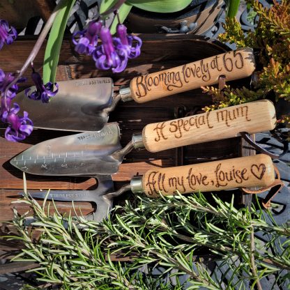 blooming lovely at 65 a special mum all my love louise personalised garden tool set