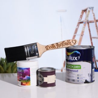 dads paintbrush personalised decorators brush with wooden handle