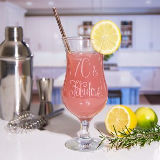 70 and Fabulous Cocktail Glass