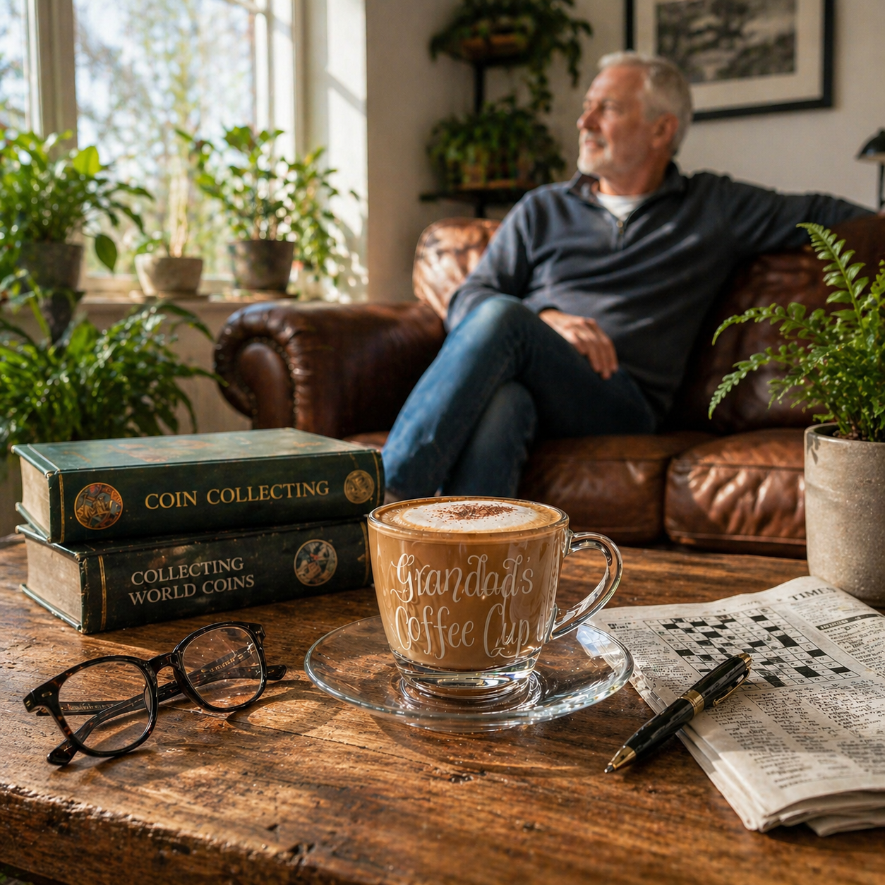 grandads coffee cup hand engraved with any message