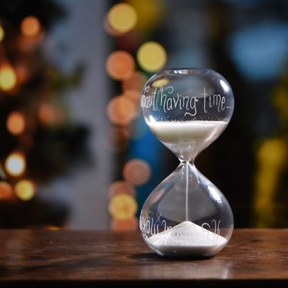 its about having time sand timer christmas