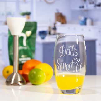 Personalised smoothie fruit juice drink glass for Dad