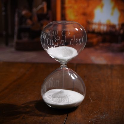 crystal clear 15 years anniversary 30 minute sand timer 3