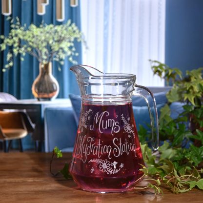 hydration station personalised glass water jug