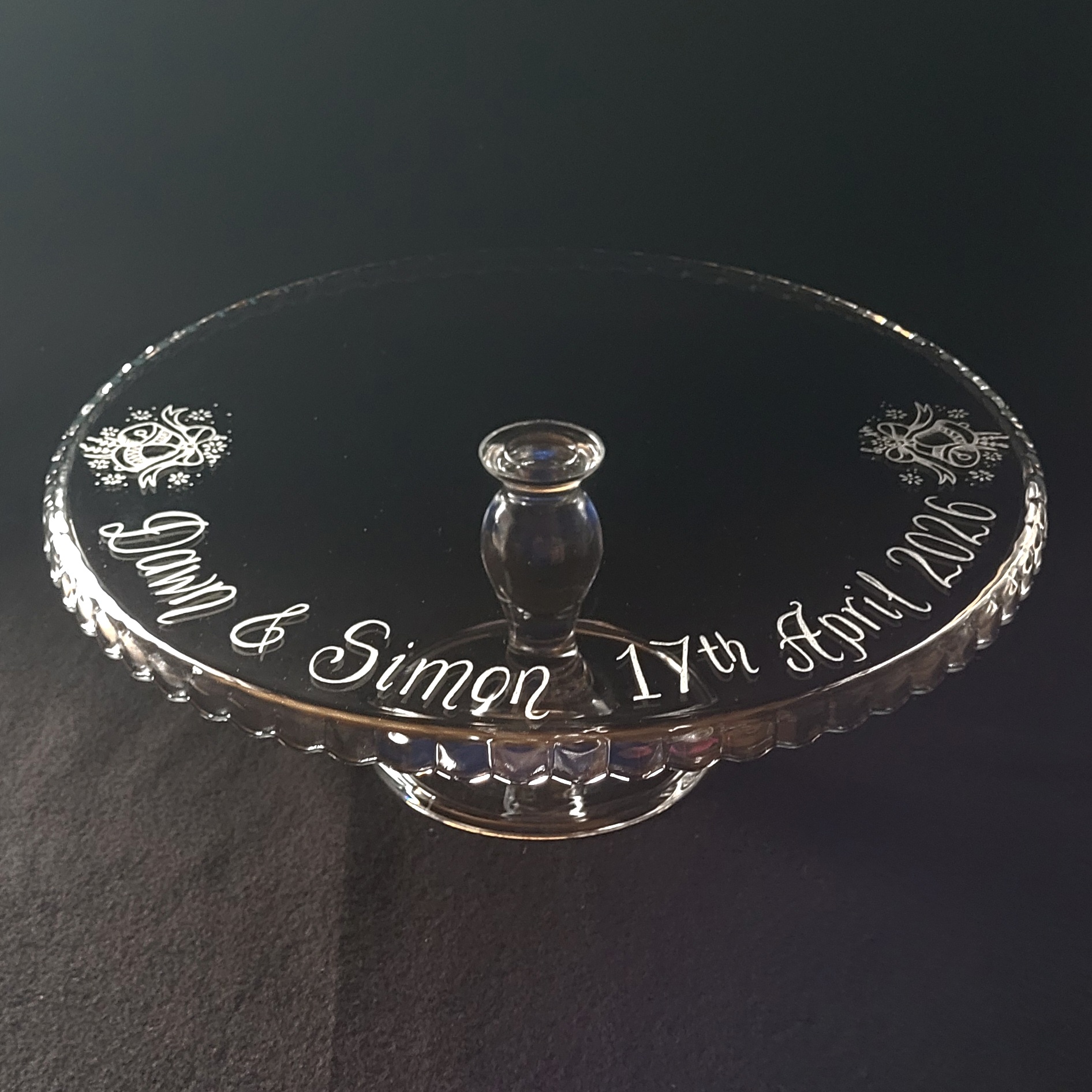 Personalised Glass Cake Stand - Image 8