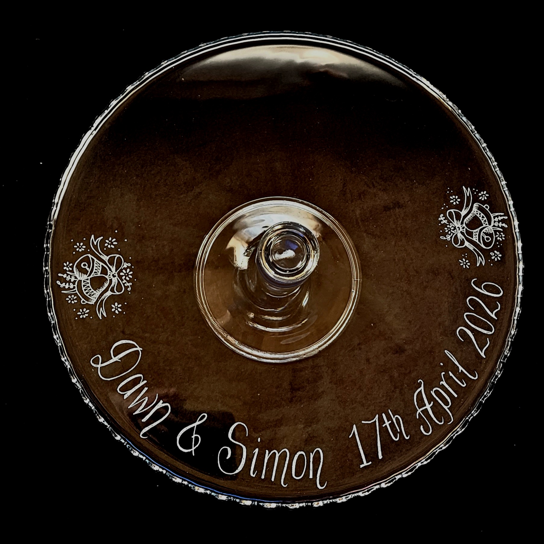 Personalised Glass Cake Stand - Image 6